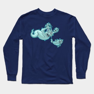 Ghost cat halloween Long Sleeve T-Shirt